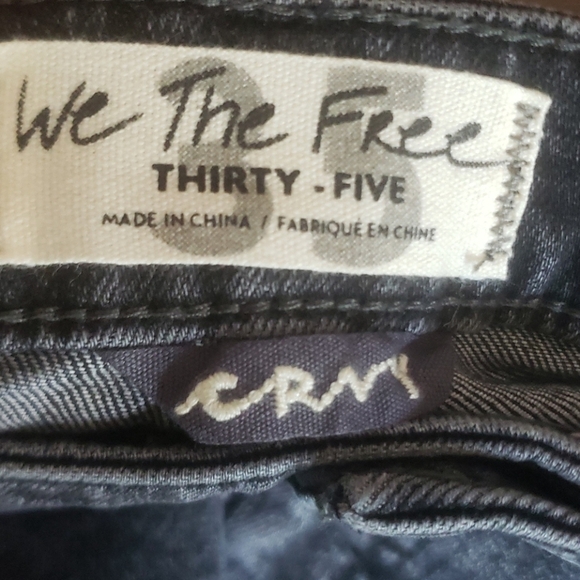 NEW! WE THE FREE High-Rise Vintage Straight Crop Denim Jeans Smokey Quartz 35. - Picture 7 of 9